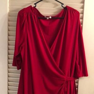 Siren Red Kiyonna whimsy wrap dress